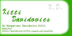 kitti davidovics business card